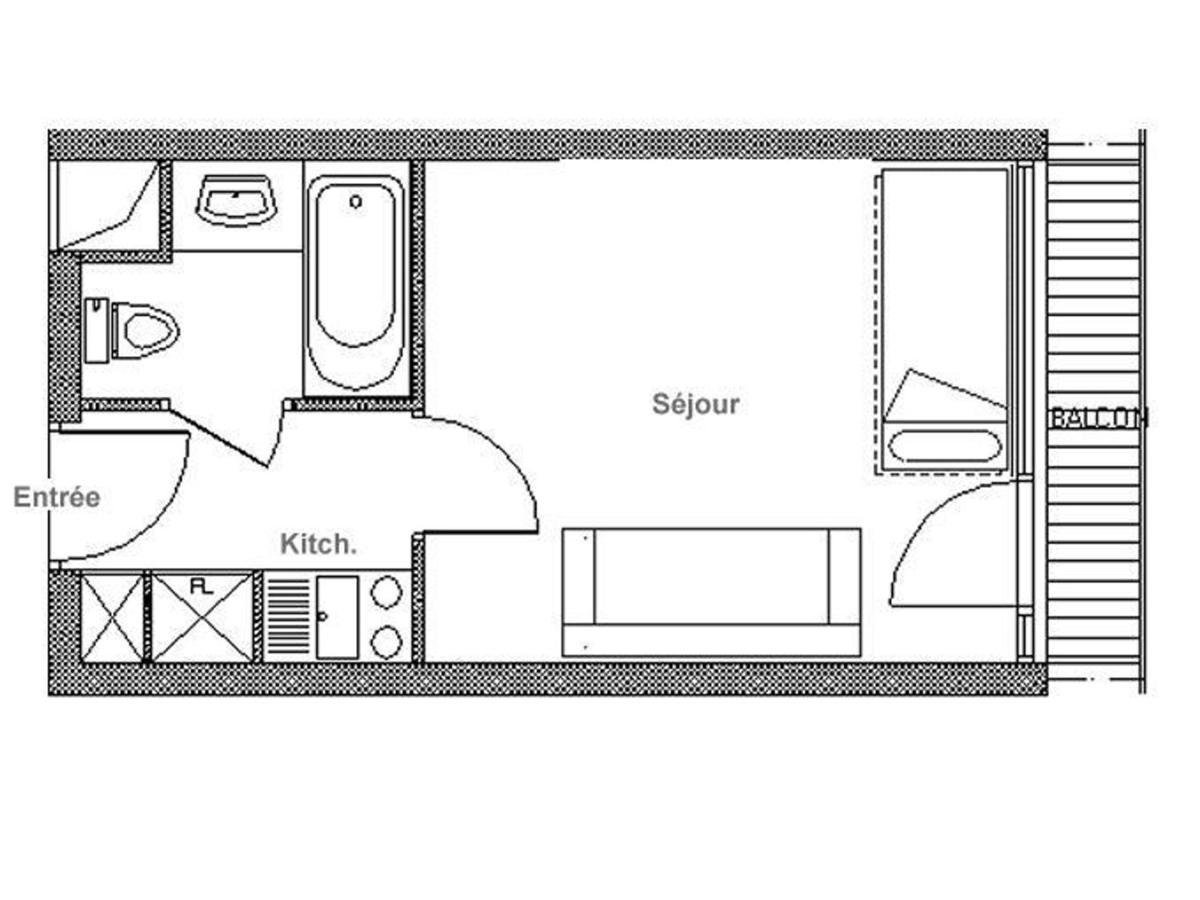 Ferienwohnung Studio Agreable Ski Au Pieds Balcon - Fr-1-344-997 Saint-Martin-de-Belleville Exterior foto